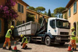 Location de benne à Biot pour gravats et encombrants avec SL Services